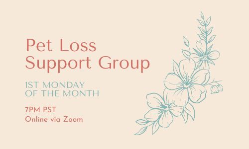 Pet Loss Support Group (2nd Monday of the month - Sept)